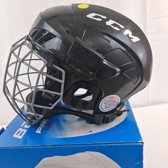 CCM FL40 S Hockey Helmet with Cage Black American Flag Decal Youth - Picture 5 of 16